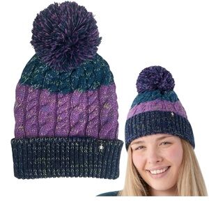 Smartwool Isto Retro Merino Wool Beanie Hat Toque with Pom-Pom NWOT